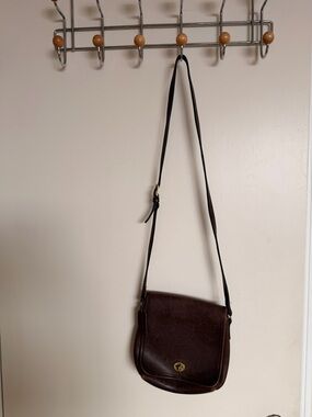 Coach Dark Brown Leather Crossbody Bag